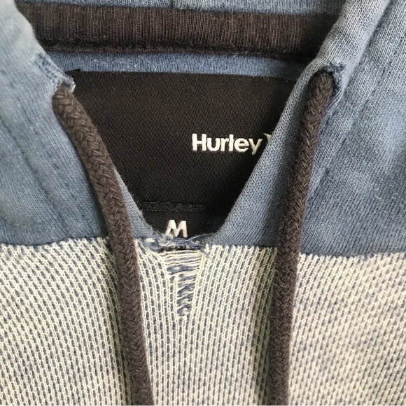 Hurley Gray & Black cotton polyester hoodie with draw cord size Medium - Picture 12 of 14